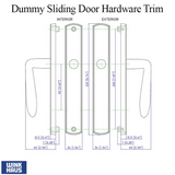 Botticelli Inactive / Dummy 1.75 Sliding Door Hardware Trim