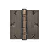 Emtek 96413 Heavy Duty Ball Bearing Hinges (Pair), 3-1/2" x 3-1/2" with Square Corners, Solid Brass