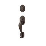 Emtek 452211 Denver Entrance Handleset - Sandcast Bronze Tubular - Double Cylinder