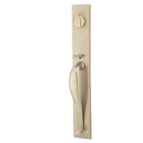 Emtek 451613 Rectangular Full Length Entrance Handleset - Sandcast Bronze Tubular - Single Cylinder