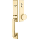 Emtek EMP4818 Davos Single Cylinder Entrance Handleset - Brass Tubular - EMPowered Upgrade