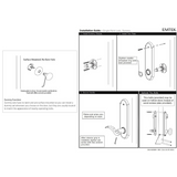 Emtek 5352 Modern Rectangular Single Point Lockset - Brass Tubular - Dummy (Pair)