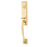 Emtek 4424 Adams Double Cylinder Entrance Handleset - Brass Tubular