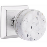 Emtek 8231 Select Brass Knob With Conical Stem And Quincy Rosette Privacy Set