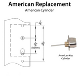 MULTIPOINT TRIM, 1-1/2 X 11 INCH, AMERICAN CYLINDER TRADITIONAL BRASS HANDLESET, CHOOSE OPTION  921601000