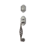 Emtek 462212 Sectional with Lafayette Grip Entrance Handleset - Wrought Steel Tubular - Double Cylinder