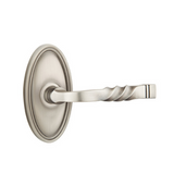 Emtek 8520 DESIGNER BRASS - LEVERSETS With Oval Rosette Dummy, Pair