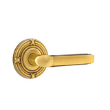 Emtek 8107 CLASSIC BRASS - LEVERSETS With Ribbon & Reed Rosette Passage Set