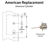 MULTIPOINT TRIM, 2 X 10 INCH, AMERICAN CYLINDER SANDCAST BRONZE HANDLESET, CHOOSE OPTIONS