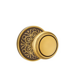 Emtek 8106 CLASSIC BRASS - Knobsets With Lancaster Rosette Passage Set
