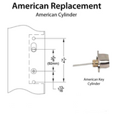 MULTIPOINT TRIM, 1-1/2 X 11 INCH, AMERICAN CYLINDER TRADITIONAL BRASS HANDLESET - 921401000