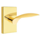 Emtek 5112 MODERN DESIGNER BRASS LEVERSETS With Modern Rectangular Rosette Passage Set