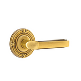 Emtek 8057 CLASSIC BRASS - LEVERSETS With Ribbon & Reed Rosette Dummy, Pair