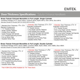 Emtek 4206 Hercules Smooth Full Length Dummy Set Entrance Handleset - Brass Tubular