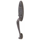 Emtek 471112 Tuscany Monolithic Entrance Handleset - Lost Wax Cast Bronze Tubular - Single Cylinder