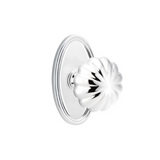 Emtek 8520 CLASSIC BRASS - Knobsets With Oval Rosette Dummy, Pair