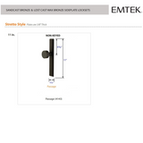 Emtek 4143 STRETTO Narrow Trim Lockset, 1-1/2" x 11" Arched Non-Keyed, Brass Tubular, Passage