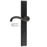 Emtek 5241 STRETTO Narrow Trim Lockset, 2" x 10" Rectangular Non-Keyed, Brass Tubular, Privacy