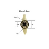 THUMB TURN KIT FOR MULTIPOINT LOCK TRIM, EMTEK - POLISHED BRASS