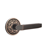 Emtek 8106 CLASSIC BRASS - LEVERSETS With Lancaster Rosette Passage Set