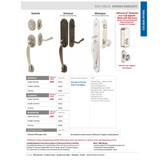 Emtek 4314 Wilmington Single Cylinder Entrance Handleset - Brass Tubular