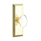 Emtek 8135 Wilshire 7" Non-Keyed Sideplate Lockset, Passage - Brass Tubular