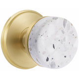Emtek 8510 Select Brass Knob With Conical Stem And Watford Rosette Dummy, Pair