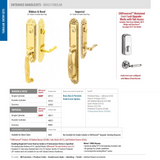 Emtek 4711 Ribbon & Reed Single Cylinder Entrance Handleset - Brass Tubular