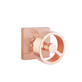 Emtek 5110 STUDIO BRASS - KNOBSETS With Square Rosette Passage Set