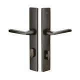 Emtek 8044 STRETTO Narrow Trim Lockset, 1-1/2" x 11" Modern Rectangular Keyed, Brass Tubular, Dummy (Pair)