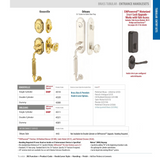 Emtek 4320 Knoxville Double Cylinder Entrance Handleset - Brass Tubular