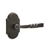 Emtek 8058 DESIGNER BRASS - LEVERSETS With #8 Rosette Dummy, Pair