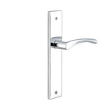Emtek 8041 STRETTO Narrow Trim Lockset, 2" x 10" Modern Rectangular Non-Keyed, Brass Tubular, Dummy Single Sided