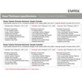 Emtek EMP4219 Hercules Knurled Full Length Single Cylinder Entrance Handleset - Brass Tubular - EMPowered Upgrade