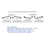 LUZERN HANDLE SET FOR ACTIVE / NON-KEYED PELLA DOOR WITH THUMBTURN, RIGHT - OIL RUBBED BRONZE