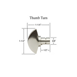 THUMB TURN KIT FOR MULTIPOINT LOCK TRIM, EMTEK - SATIN NICKEL