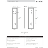 Emtek EMP8821 EMPowered Wilshire 5-1/2" Center-to-Center Keyed Sideplate Lockset, Passage/Single Keyed - Brass Tubular