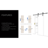 Emtek Modern Rectangular Barn Door Privacy Locks