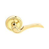 Emtek 8101 DESIGNER BRASS - LEVERSETS With Rope Rosette Passage Set