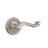 Emtek 8207 DESIGNER BRASS - LEVERSETS With Ribbon & Reed Rosette Privacy Set