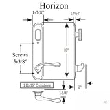 TRILENNIUM PEACHTREE PASSIVE T-TURN DRIVE 3020 SERIES HANDLESET 1-3/4 DOOR