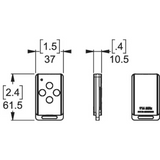 HOPPE RADIO KEY For Multitronic and Autotronic, Steel Zinc Plated