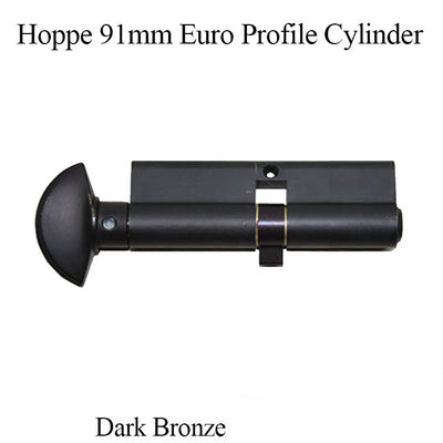 Hoppe 91mm Non-logo Euro Profile Cylinder, 50.5/40.5 - Dark Bronze , 40004946