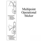 HLS9000 SWD Multipoint Operational Sticker, Left Hand, English, 3.5" x 11"