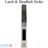 Hoppe Latch &amp; Deadbolt Strike, Key Operated Lock, Right Hand - Stainless Steel