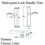 Multi-point Lock Handle Trim, 6109 Dummy - Choose Color