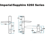 Imperial 6260 Multipoint Lock Handleset Dummy Choose Finish
