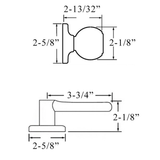 KWIKSET 400 COPA X DORIAN KEYED ENTRY LOCK - POLISHED BRASS - 400DNL-C-3