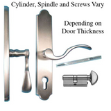 Germania, Lara 68mm Active Handleset - Satin Nickel