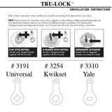 Tru-Lock Tail Piece for Deadbolt / Multipoint Lock Universal